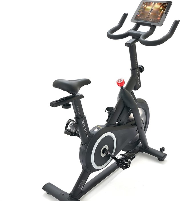 Go for a bike ride regardless of the weather with this Echelon exercise bike. It offers 32 levels of resistance, adjustable toe cages, and has a large cushioned seat. As one of the brand's more affordable models, it's tough to beat.