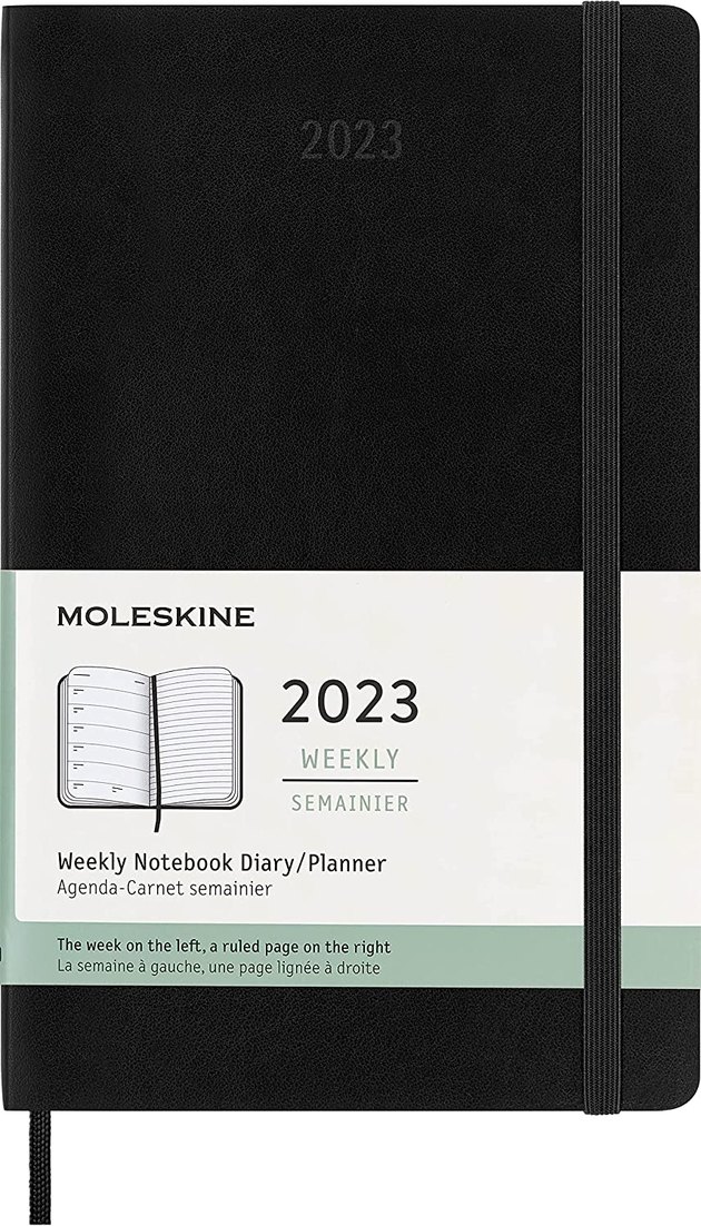 If you like bringing your calendar on the go, a Moleskine weekly planner is the move. The quality craftsmanship and intuitive organization system just can't be beat. 