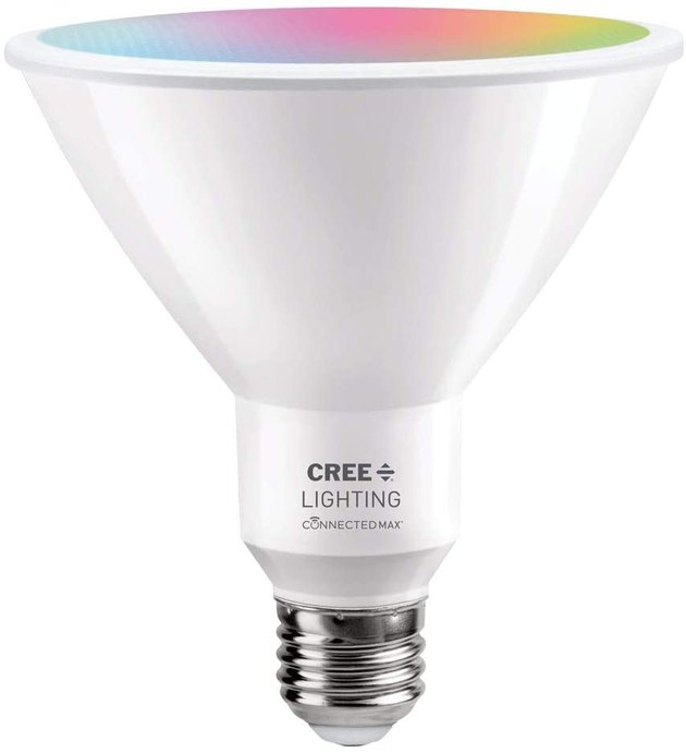 Take your smart lighting outside with these weatherproof bulbs. Ideal for flood lights, they can be controlled on an app or with Alexa and Google Home devices and have color-changing options from white lights to millions of colors.