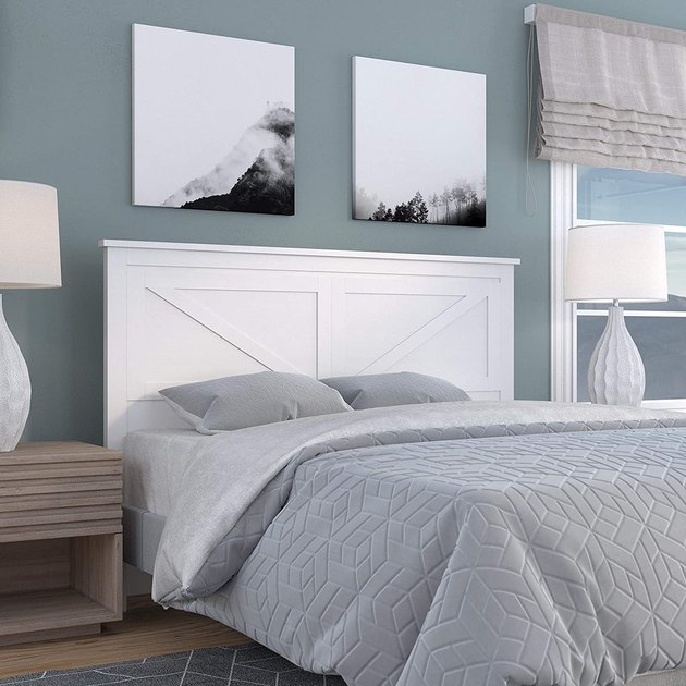 Opt for a wood headboard with a country feel with this pick from Glenwillow Home. It has pre-assembled decorative panels and pre-drilled holes for a quick and easy installation.