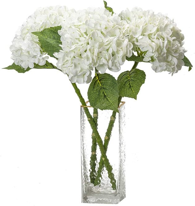 These faux hydrangeas will make you do a double take. The stems and leaves give them a realistic look to add infinite life to any home.