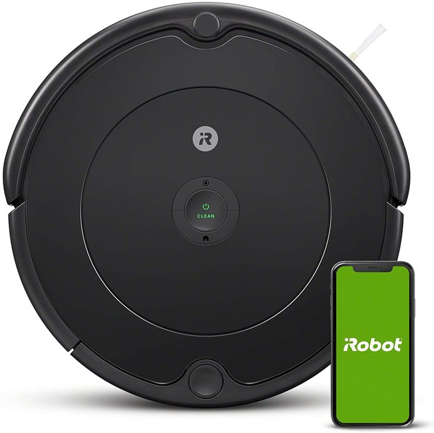 The iRobot Roomba 694 combines affordability and high-tech features that make it a great choice for anyone looking to buy a robot vacuum. You can schedule your next cleaning session and control it with an app or through Google Assistant or Alexa. This vacuum can also take on carpets, hardwood floors, and pet hair with its three-stage cleaning system and an edge-sweeping brush.
