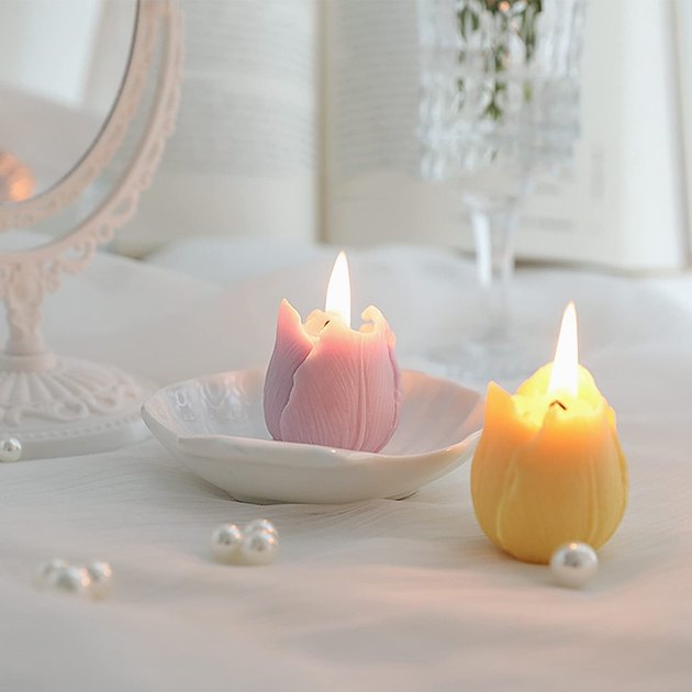 Gift these handmade wax beauties to your favorite candle lover. The sweet scent, floral design, and pastel colors are sure to bring the Easter spirit into anyone's life.