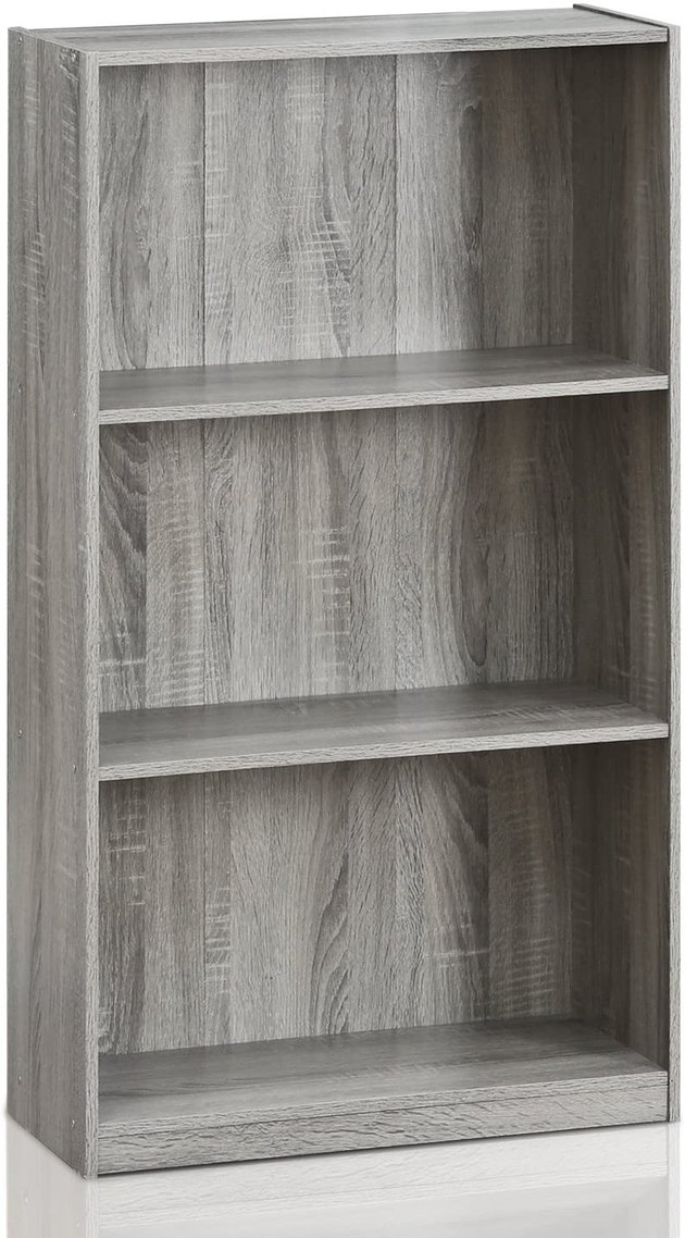 This three-tier bookcase is not only affordable but also sturdy. Available in several different colors and a weight capacity of 15 pounds per shelf, you can match it to any room and put all of your favorite books and trinkets on display.