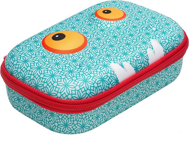 This playful pencil case features a friendly, colorful monster face and a semi-hard shell to protect your supplies. The roomy design can fit up to 60 pens or pencils and is machine washable to keep it fresh and new.

