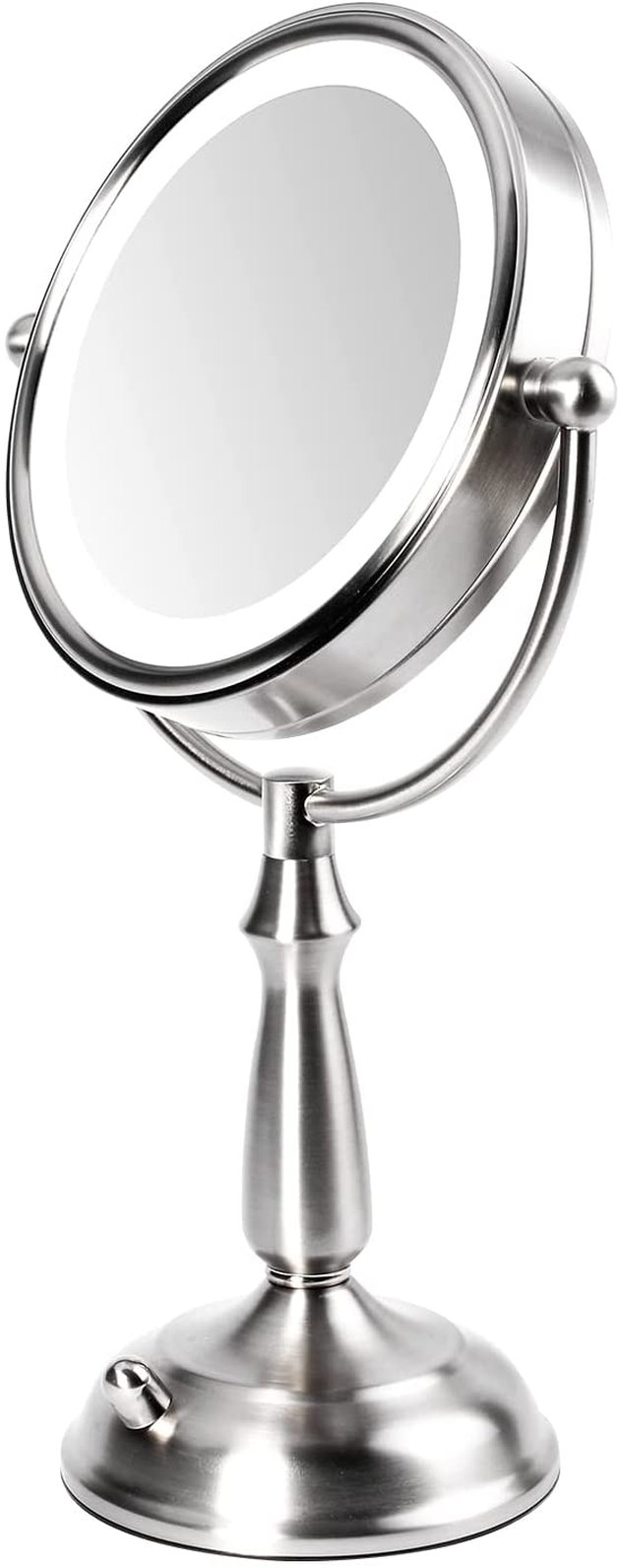 Get yourself a classic makeup mirror, complete with a magnified side, LED lights, and multiple lighting modes.