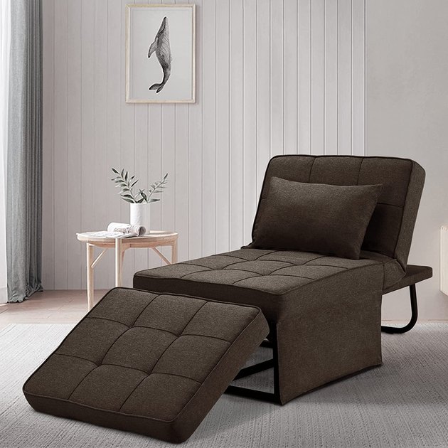 If you're tight on space, look no further. This piece is actually four-in-one and can be converted to a bed, ottoman, chair, or lounger, so you can tuck this away when your guests leave.