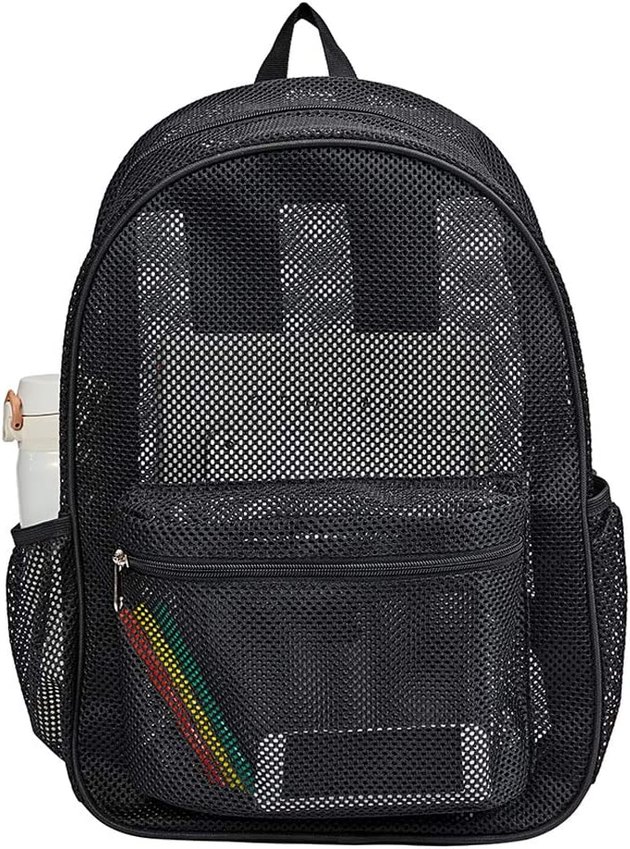 This lightweight, durable backpack is made from heavy-duty polyester mesh that can stand intense wear and tear. It's also easy to see the items you use the most.


