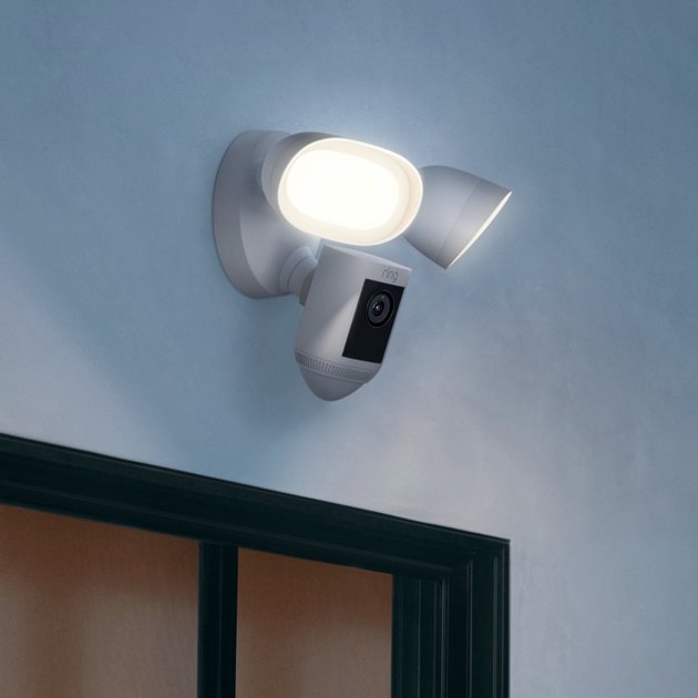 1080p HD security camera with motion-activated LED floodlights, Two-Way Talk and Audio+, 3D Motion Detection, HDR, and a built-in 110 dB security siren
Upgraded with advanced security features like improved noise reduction and Bird’s Eye View, a way to monitor motion events from above in the Ring app