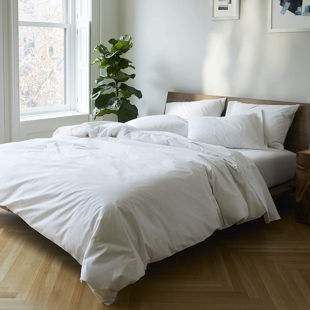 There are few bedding brands more reliable than Brooklinen. This 480-thread count cover boasts a sateen weave that's both buttery smooth and features a beautiful, subtle sheen. While it's a bit of a price jump from the other options on this list, this set is very affordable compared to other luxury bedding brands. Please note: Pillow cases are sold separately.