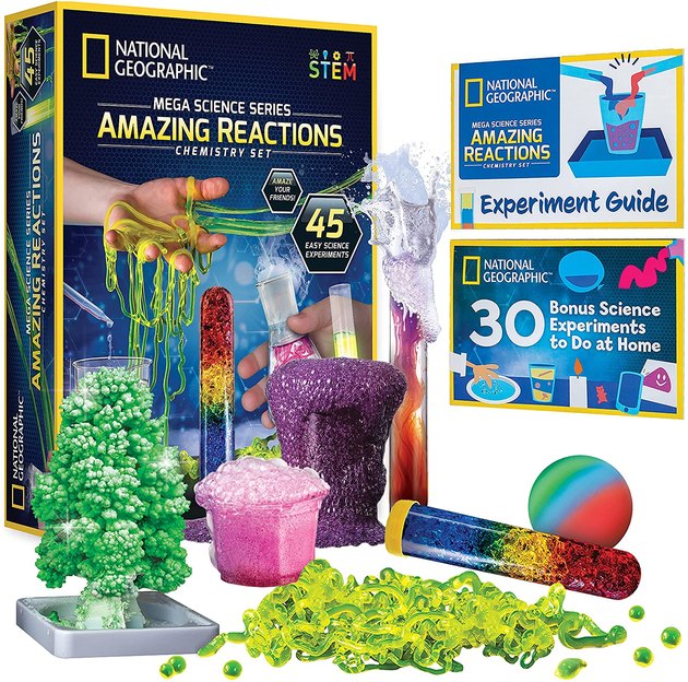 Who knew chemistry could be so fun? This science kit has over 15 educational science experiments that’ll make anyone interested in STEM.