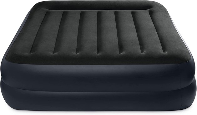 Your guests are bound to get extra cozy on this affordable air mattress. This option from Intex can be inflated in a little over three minutes, and has a built-in pillow for all the comfort your house guests could possibly need. Although it's water resistant and not waterproof, it's made with high-strength fibers for added support. It weighs a little over 12 pounds, has a weight capacity of 600 pounds, and a 180-day limited warranty.
