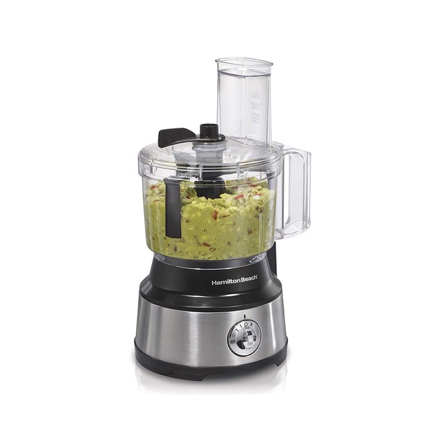 This processor's 450W motor is powerful enough to process tough ingredients, while a variety of blades and disc attachments let you chop, slice, shred, mix, and puree all kinds of ingredients. The compact design won’t take up too much counter space and the BPA-free bowl is dishwasher-safe, making even the messiest ingredients a cinch to clean.