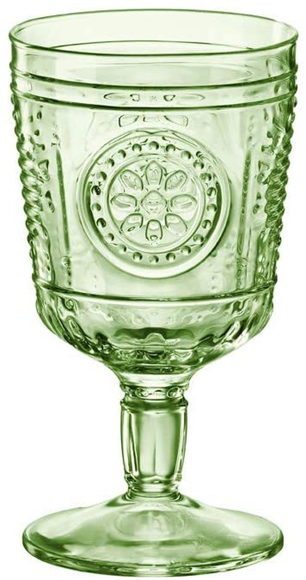 Go for a vintage look with these embossed goblets. Available in sweet, pastel colors, they’re the perfect way to spice up a meal.