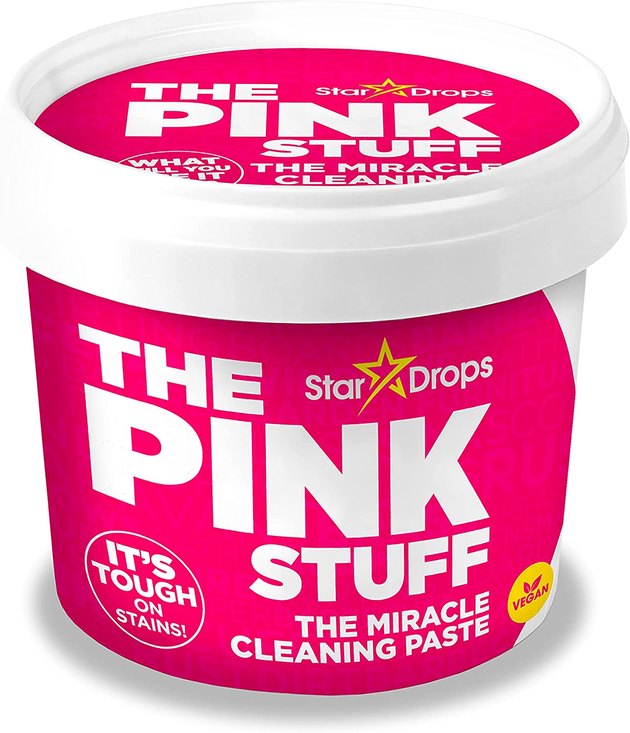 The Pink Stuff is a non-toxic pink paste that can be used to clean a variety of surfaces at home. It can be used to clean sinks, cooktops, ovens, barbecues, pots and pans, outdoor furniture, stainless steel appliances, rust stains, and more. It's also known as "The Miracle Cleaning Paste."