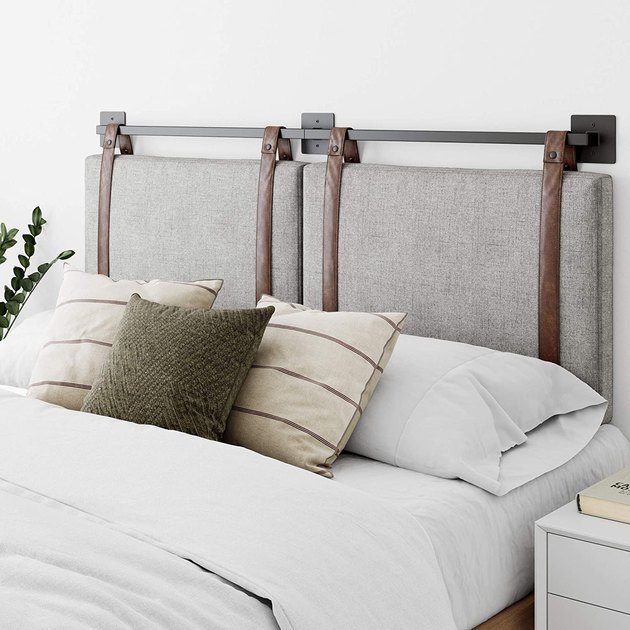 Made with lightweight panels and faux leather straps, this wall-mounted headboard will give you major vintage vibes. Even though it’s a great fit for your bedroom, it’s versatile enough to be used to spruce up your entryway, living room, or dining room.