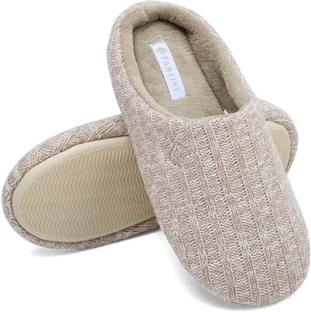 Swap out your old slippers with a fresh new pair packed with memory foam, like this option from CIOR.