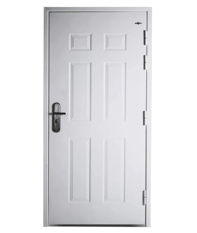 30 3/4" 6 Panel White Door Slab with a Frame Size of 34-5/8"~37" * 81-11/16"
When viewed from the exterior of the home, door has the hinges on the Right, the knob on the Left.