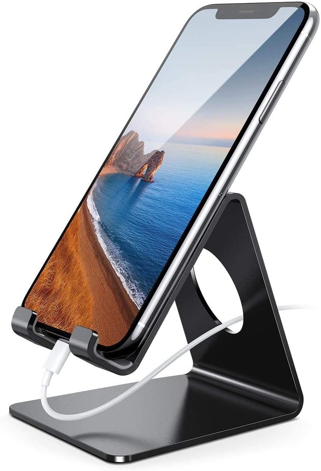 Looking for a simple fix? This popular, super inexpensive Lamicall stand has no bells or whistles, but it gets the job done expertly. It's stable, slip resistant, and compatible with a wide variety of phone models.