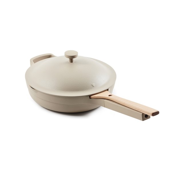 The Always Pan is the perfect size and shape to do the work of eight pieces of traditional cookware.