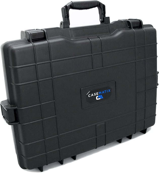 This case offers unparalleled protection for 15-inch to 17-inch laptops, along with all of your accessories. It features a shock-absorbing egg crate interior and an air-tight outer design making it durable and dependable.

