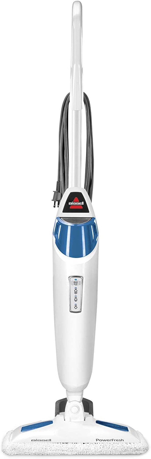Clean hardwood floors and tiles with this Bissell steam mop. It gets rid of 99.9% of germs and bacteria and has a convenient scrubber for extra tough messes. With multiple steam settings, you can clean surfaces without chemicals. It also has a removable water tank for easy refills.