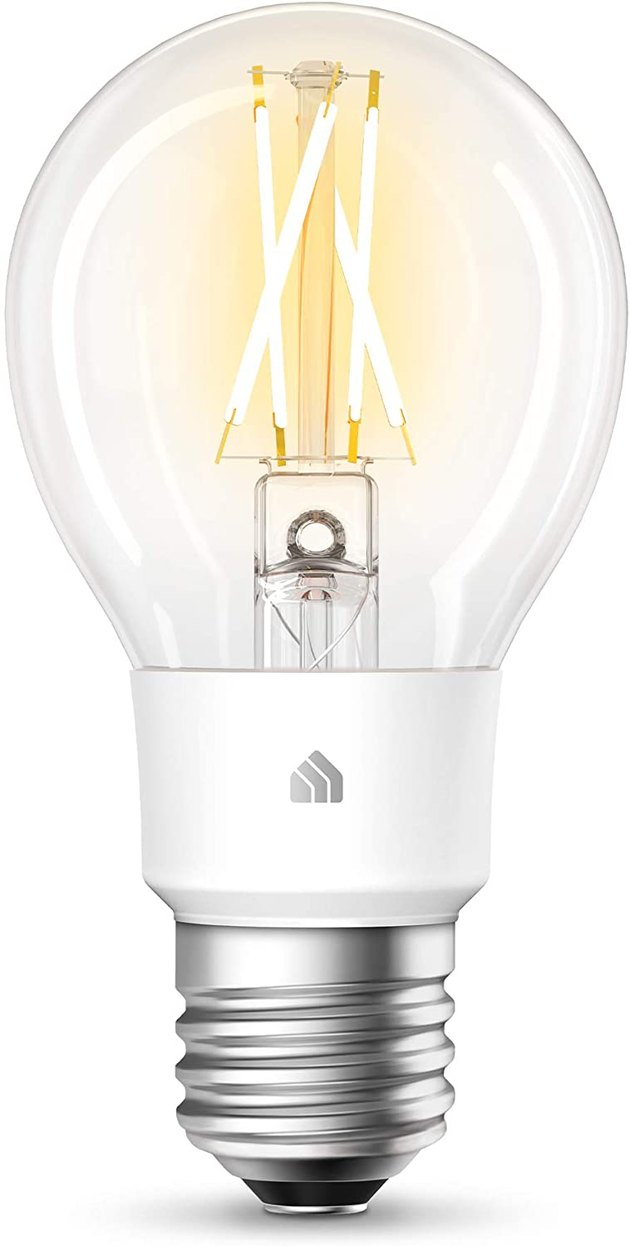 Get a vintage look with advanced smart home features when you buy this filament-style smart bulb from Kasa. Using an app or voice control with Alexa or Google Assistant (no hub needed), you can dim these soft white lights to get the perfect ambient lighting, even when you aren’t home.