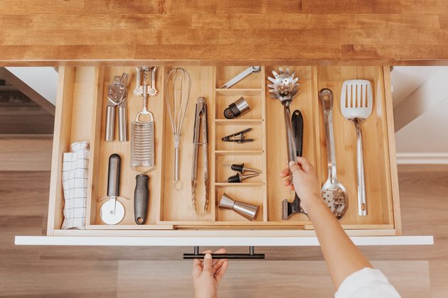 It's time to customize. This extra-large utensil organizer has four removable dividers in the middle section to create lots of little compartments or a single big one. And bonus: There's no denying that this bamboo drawer organizer is quite pretty to look at.