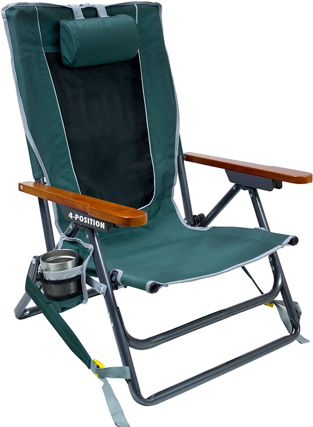 Nothing like a classic backpack chair. And this one's way better than your average. Featuring a four-position reclining backrest, built-in beverage holder, head pillow, large storage pocket, and ventilated seat, GCI's recliner offers optimal quality at an incredibly reasonable cost.