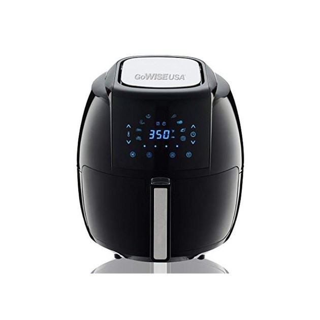 This 1,700W air fryer's touchscreen menu is a breeze to navigate and comes with 8 one-touch presets, such as Fries/Chips, Pork, Chicken, Steak, and Shrimp, eliminating any guesswork from your meal preparation. Even better, the air fryer's 5.8QT basket is non-stick, dishwasher-safe, and BPA-free, making it big enough to cook for a family and a cinch to clean. 