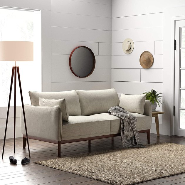 This oversize loveseat is the perfect option for anyone moving into their first apartment, living in a smaller space, or just looking for a compact option for a bedroom.