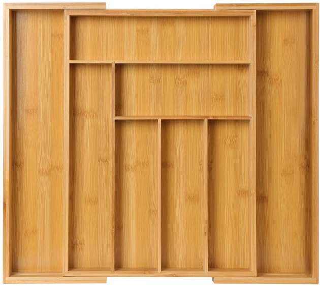 Say goodbye to less stylish drawer organizers when you buy this design. Available in multiple colors and made with bamboo, it offers various compartments for everything from silverware to cutlery. It’s also expandable — from 13 inches to 19.6 inches — and can be used in almost any kitchen drawer.