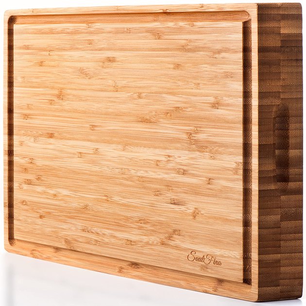 A large and durable design, that also happens to be stylish, this bamboo cutting board is the ultimate hosting essential.