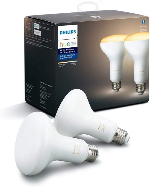 Perfect for basements or rooms with low ceilings, these recessed smart bulbs from Philips are the way to go. Unlike other Philips Hue bulbs with over 16 million colors to choose from, this bulb focuses on tunable white lights with 50,000 different shades.