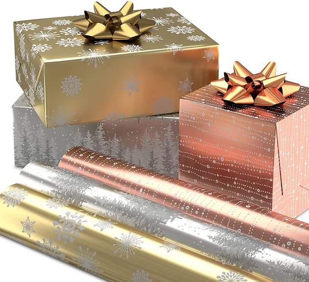 This gorgeously glam wrapping paper will add just the right amount of sparkle to your holiday aesthetic.