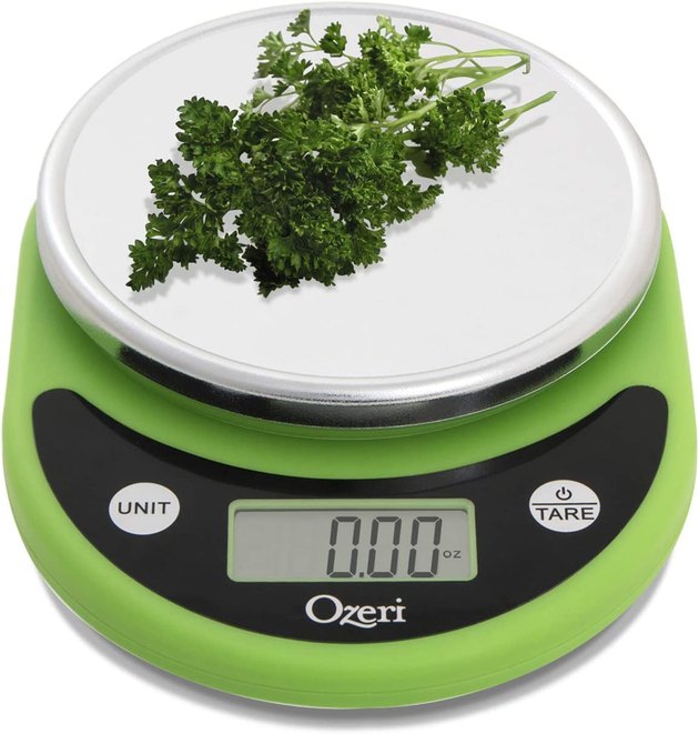Don’t let this digital kitchen scale fool you: it’s small (and affordable) but mighty. It’s incredibly precise and comes in tons of colors to match your kitchen style.