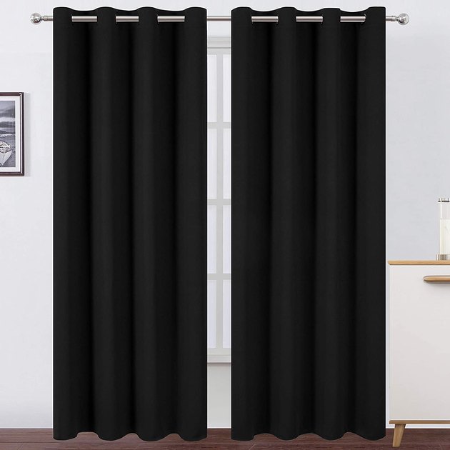 With two layers, these blackout curtains get the job done, blocking from 85% to 99% of visible light and UV rays. Pick from 25 different colors and 13 different sizes to fit your space perfectly.