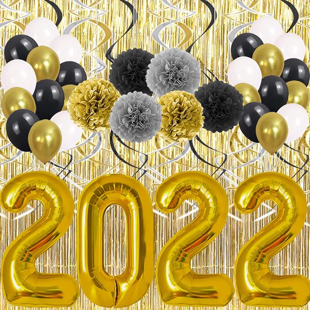 No need to stress over shopping for New Year’s Eve party decorations — this kit has it all. With 48 pieces — from balloons to streamers — you’ll have everything you need to ring in the new year in one convenient party pack.