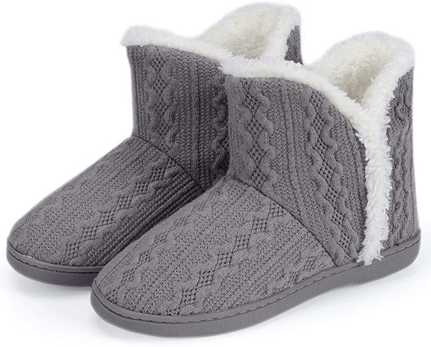 Stay even warmer with these ankle-high bootie slippers that you can use both indoors and outdoors.