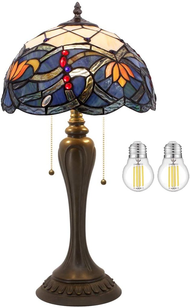 Werfactory's handcrafted stained glass desk lamp is the eye candy any vintage lover needs in their home. Both charming and sophisticated, this authentic Tiffany lamp is a true showstopper that will solicit endless compliments.