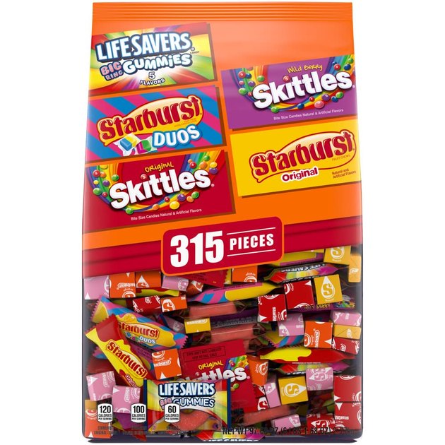 These Skittles-brand favorites will be absolute crowd-pleasers on October 31. Plus, since there are 315 pieces, you'll be stocked up for the masses. 