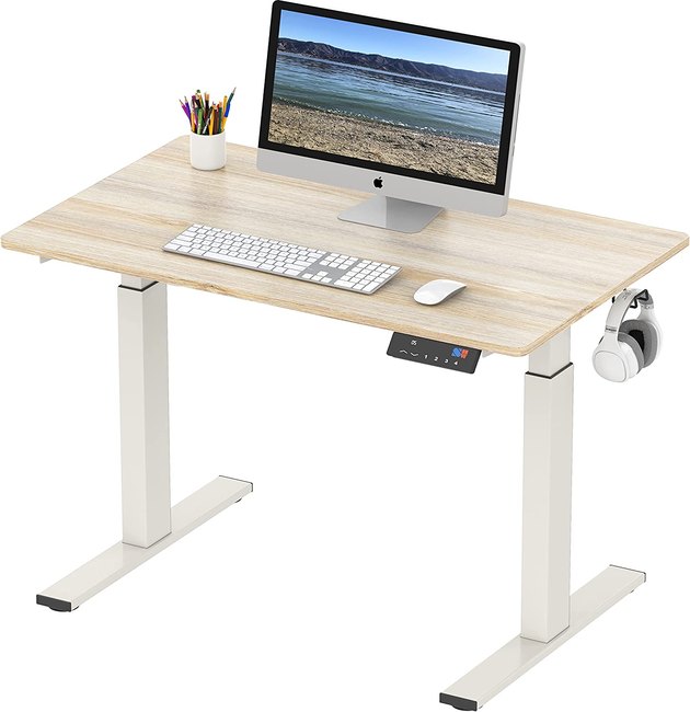 This standing desk has it all and more — including a reasonable price tag. From smart technology to built-in organization, it’s equipped with tons of features and comes in a variety of colors.