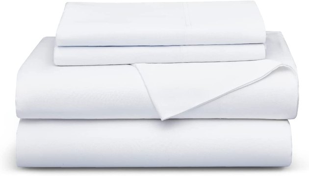Perfect for pillowtop or memory foam mattresses, this sheet set has deep 16-inch pockets and comes with two pillowcases.
