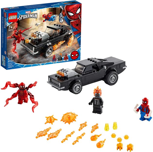 Marvel and LEGO fans of all ages will have a blast with this Spider-Man and Ghost Rider vs. Carnage set. It comes with 212 pieces and three iconic characters to set the scene for endless amounts of playtime.