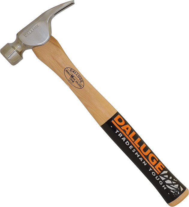 This trim hammer by Vaughan & Bushnell has a 14" straight handle made of alloy steel.