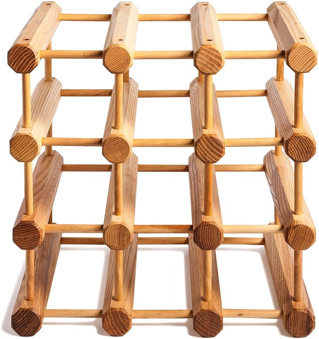 Opt for a customizable, modular design with this wine rack from J.K. Adams. It’s made in Vermont from sustainably sourced wood and can hold up to 12 wine bottles.