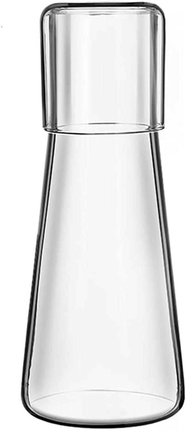 Need a no frills carafe that you can take into any space? Try this water carafe set from Ziljj. It has a capacity of 30 ounces and is made from durable borosilicate glass, making it heat and cold resistant for everything from iced tea to coffee.