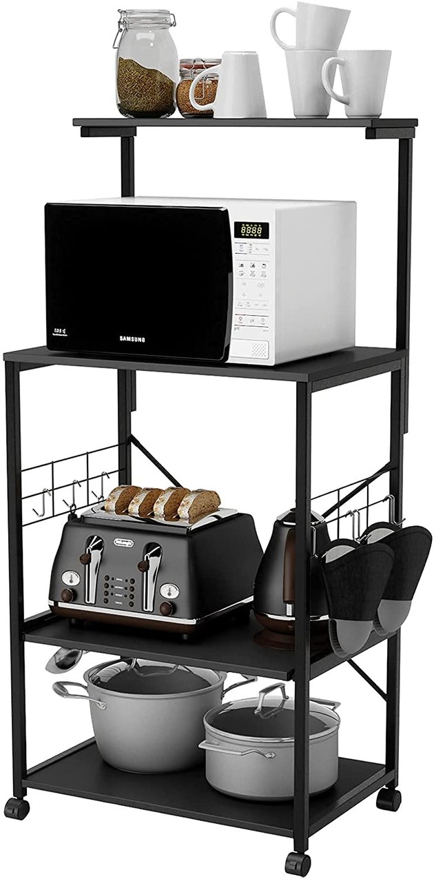 This space saver is perfect for a college dorm. This cart comes with 4 tiers providing enough space for your day-to-day needs.
