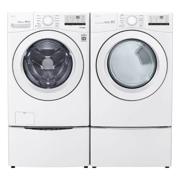 Df1748ab 9a0a 420c A973 805762e6d091 LG4.5CuFtStackableSmartFrontLoadWasher7.4cuftStackableElectricDryer Lowes1 