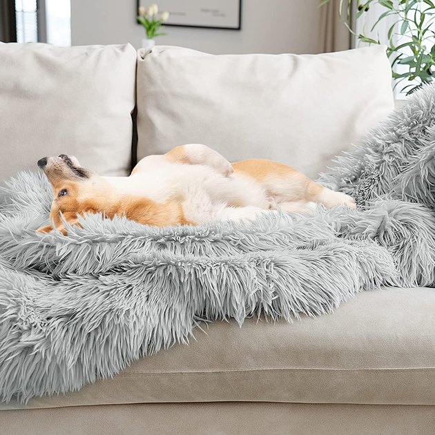 This fluffy faux fur blanket, which comes in four neutral hues, will immediately make any space feel softer and more inviting. 